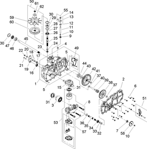 Part Location Diagram of 108-6190 Lawn Boy Right Hand 7-PISTON CENTER SECTION KIT